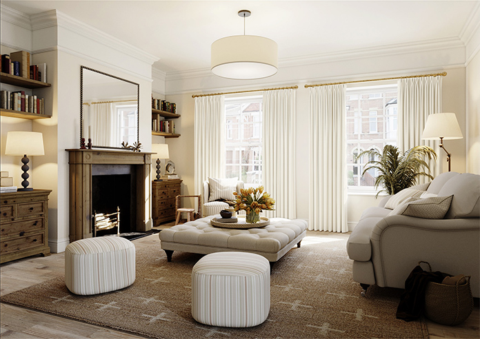 The British Stripe Co. Victoria, Dover No.1 - Made to Measure Curtains - Image 7